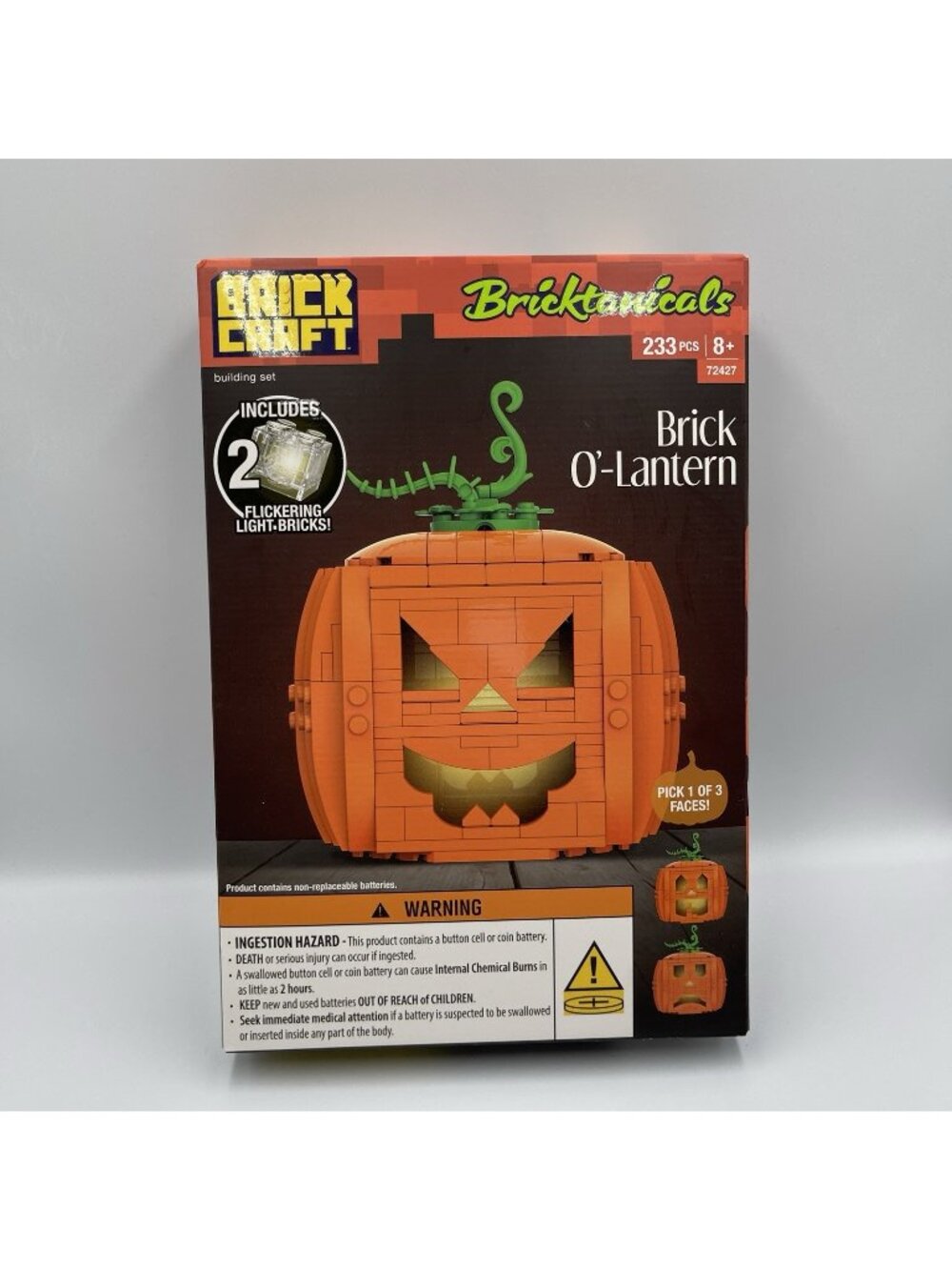 Brick Craft Bricktanicals Brick O'-Lantern 233 Pieces Bulding Set NEW